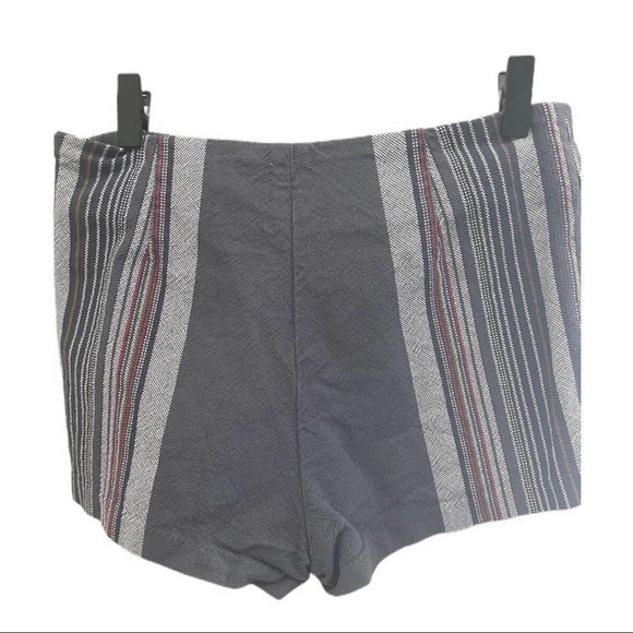 Free People Neuman Striped Shorts Gray Size 2 - Picture 5 of 5